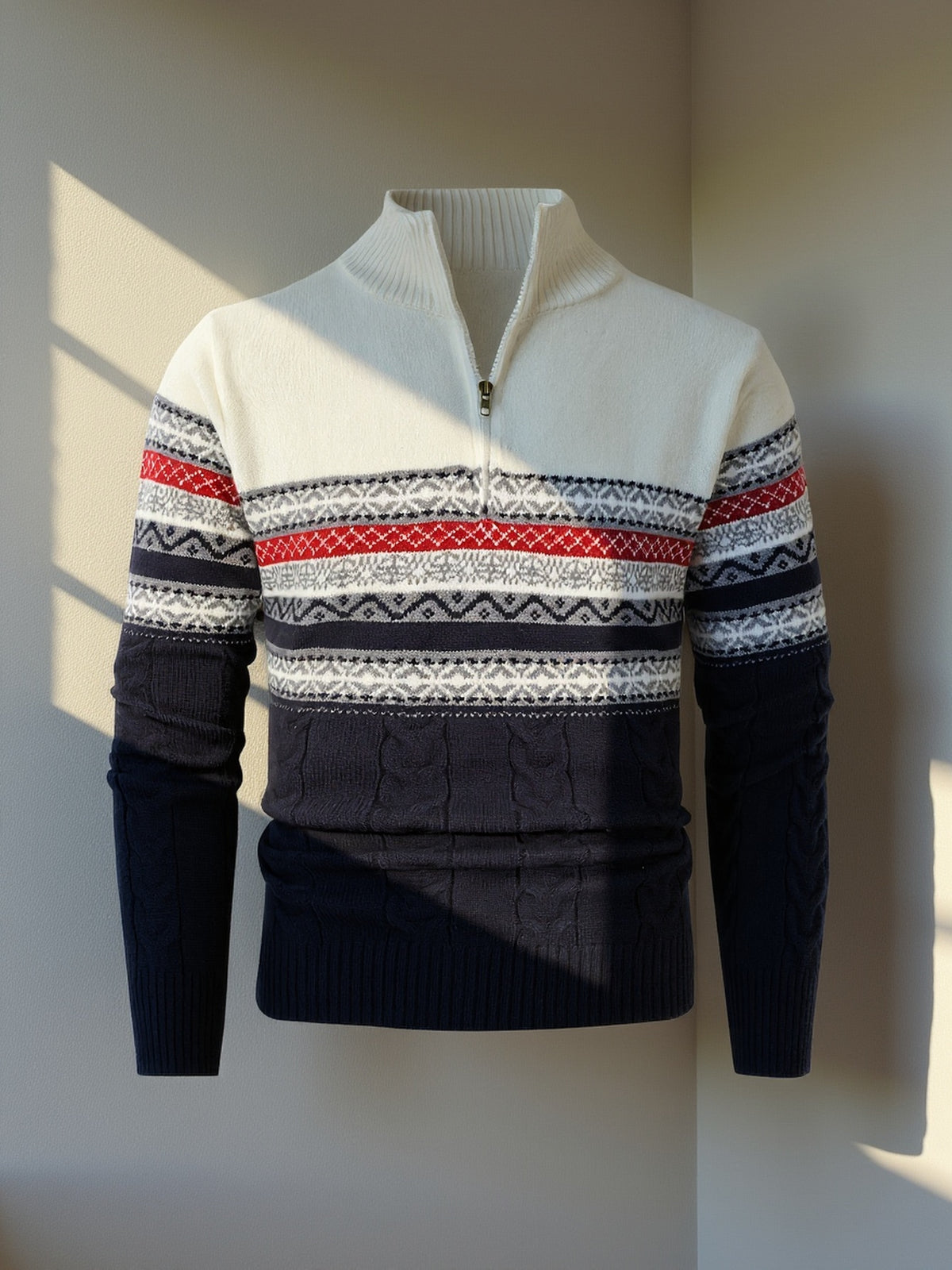 Nolan | Męski sweter z żakardowym wzorem