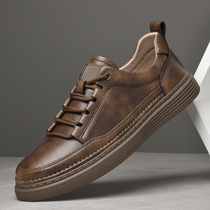 Roma | Smukłe Skórzane Sneakersy