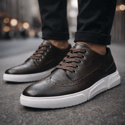 Harrington | Skórzane Sneakersy