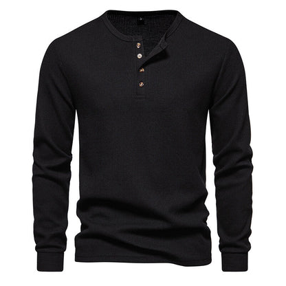 Kai | Koszulka Slim Fit z Dekoltem na Guziki