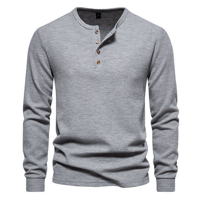 Kai | Koszulka Slim Fit z Dekoltem na Guziki