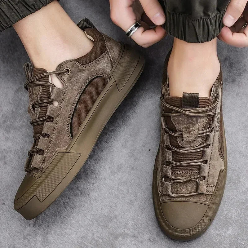 UrbanEdge | Skórzane Sneakersy Dzienne
