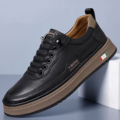 Lucetti | Skórzane Sneakersy z Włoskim Szlifem