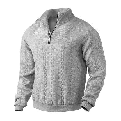 Henry | Męski sweter z krótkim zamkiem
