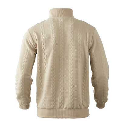 Henry | Męski sweter z krótkim zamkiem