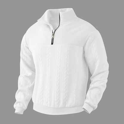 Henry | Męski sweter z krótkim zamkiem