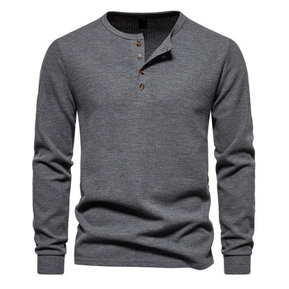 Kai | Koszulka Slim Fit z Dekoltem na Guziki