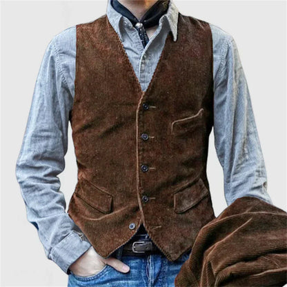 Ludosław | Klasyczna Kurtka i Kamizelka w Stylu Vintage