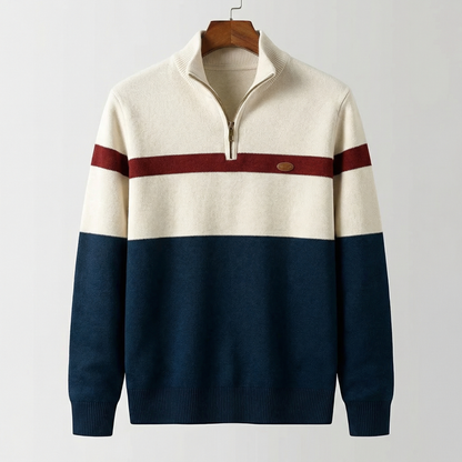 Elston | Bawełniany Sweter Quarter-Zip