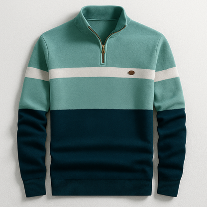 Elston | Bawełniany Sweter Quarter-Zip