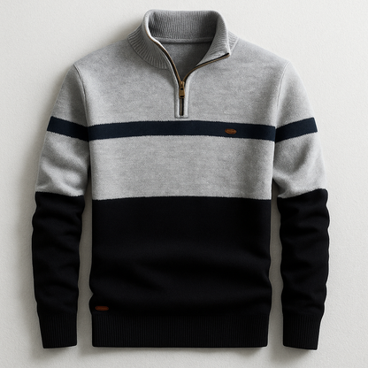 Elston | Bawełniany Sweter Quarter-Zip