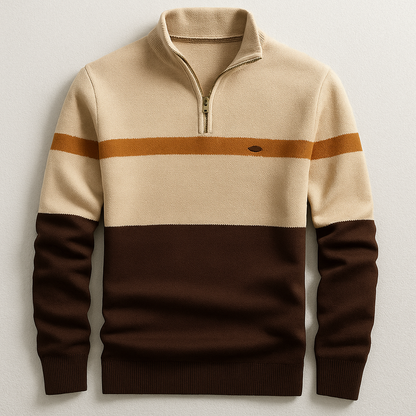 Elston | Bawełniany Sweter Quarter-Zip
